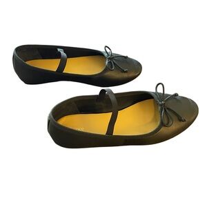 Black Ballet Flats with Strap